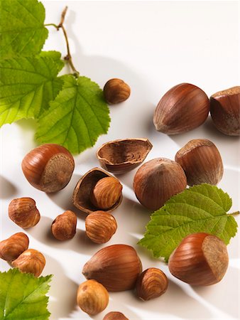 Shelled and unshelled hazelnuts Stock Photo - Premium Royalty-Free, Code: 659-01852882