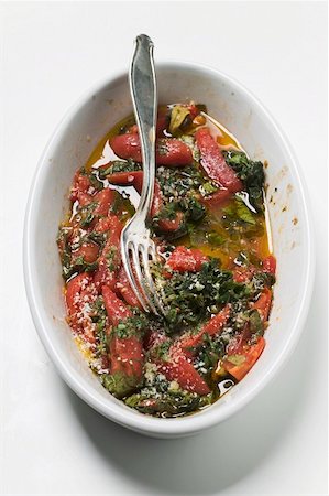 Oven-baked chard and tomatoes Foto de stock - Sin royalties Premium, Código: 659-01853469