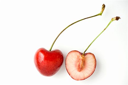 A halved cherry Stock Photo - Premium Royalty-Free, Code: 659-01853580