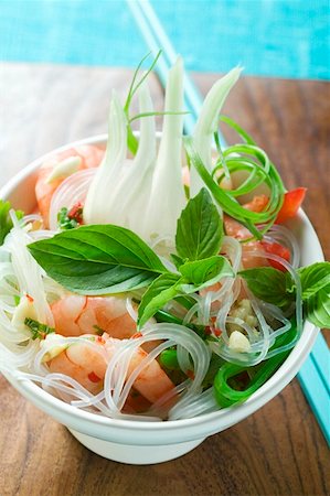 fennel dish - Glass noodles with shrimps, lemon grass and fennel Stock Photo - Premium Royalty-Free, Code: 659-01853764