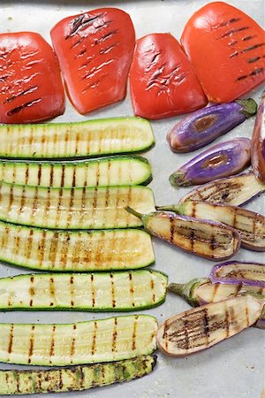 A selection of grilled vegetables Stock Photo - Premium Royalty-Free, Code: 659-01864097