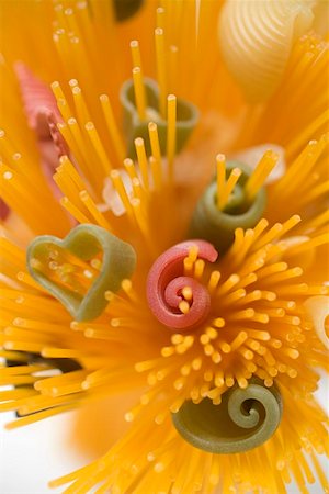 simsearch:659-03522040,k - Spaghetti and coloured pasta Stock Photo - Premium Royalty-Free, Code: 659-01864851