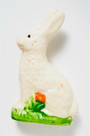 simsearch:659-01865955,k - White chocolate Easter Bunny Fotografie stock - Premium Royalty-Free, Codice: 659-01865954