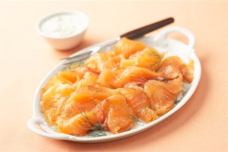 Marinated salmon with dill Stock Photo - Premium Royalty-Free, Code: 659-01865980