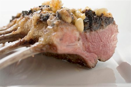 simsearch:659-01846214,k - Rack of lamb with pesto crust and pine nuts Stock Photo - Premium Royalty-Free, Code: 659-01866967