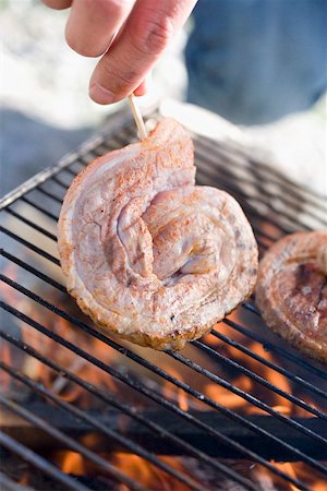 simsearch:659-06306596,k - Pork on barbecue grill rack Stock Photo - Premium Royalty-Free, Code: 659-01867133