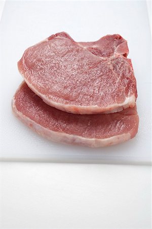 Two pork chops Fotografie stock - Premium Royalty-Free, Codice: 659-01867477