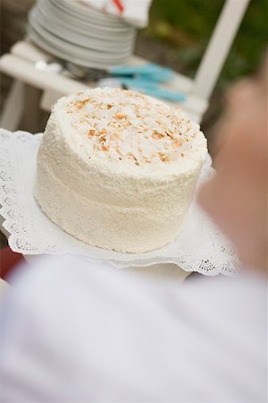 Coconut cake for the 4th of July (USA) Stock Photo - Premium Royalty-Free, Code: 659-01867623