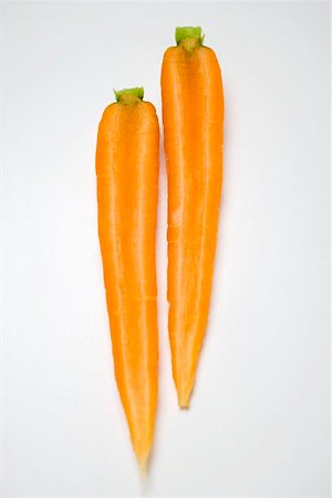 Peeled carrot, halved Stock Photo - Premium Royalty-Free, Code: 659-01861013