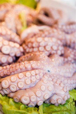 Fresh octopuses at a market Foto de stock - Sin royalties Premium, Código: 659-01861687