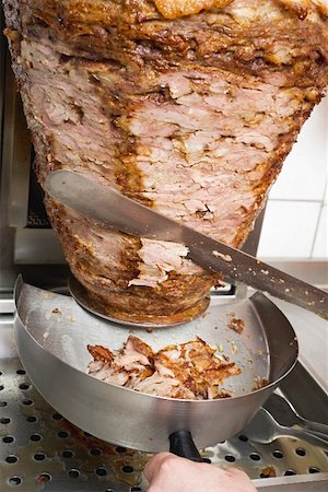 simsearch:659-01862724,k - Slicing döner kebab Stock Photo - Premium Royalty-Free, Code: 659-01862708