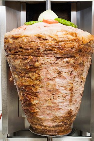 Döner kebab on spit Stock Photo - Premium Royalty-Free, Code: 659-01862735