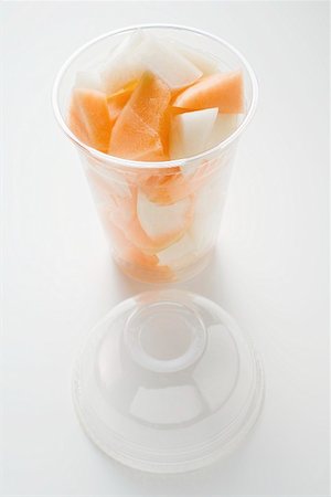 fruitsalad takeaway - Fruit salad in a plastic beaker Stock Photo - Premium Royalty-Free, Code: 659-01862921