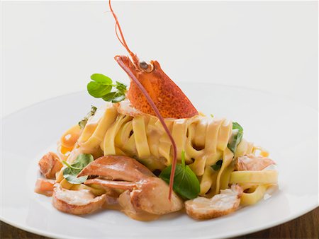 simsearch:659-01845201,k - Ribbon pasta with lobster Foto de stock - Sin royalties Premium, Código: 659-01863721