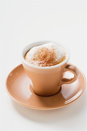 simsearch:659-03536885,k - Cup of cappuccino with milk froth and cocoa powder Stock Photo - Premium Royalty-Free, Code: 659-01863847