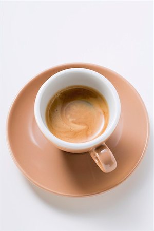 Cup of espresso with crema (overhead view) Foto de stock - Sin royalties Premium, Código: 659-01863843