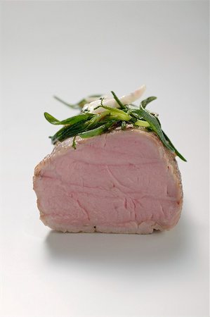 simsearch:659-01864652,k - Pork fillet with herbs Fotografie stock - Premium Royalty-Free, Codice: 659-02211944