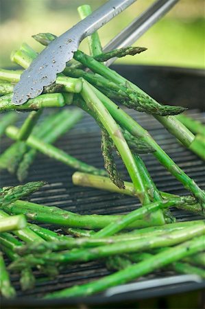 Grilling green asparagus Stock Photo - Premium Royalty-Free, Code: 659-02212053