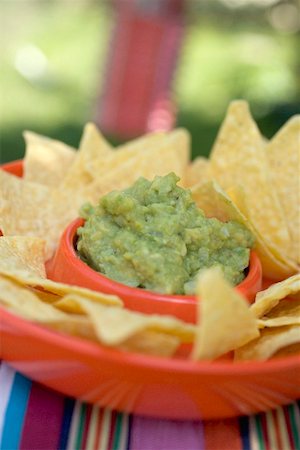 Guacamole with tortilla chips Stock Photo - Premium Royalty-Free, Code: 659-02212150