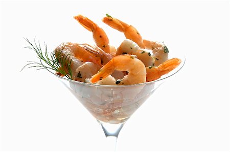 prawn dish - Prawns with dill in cocktail glass Stock Photo - Premium Royalty-Free, Code: 659-02212547