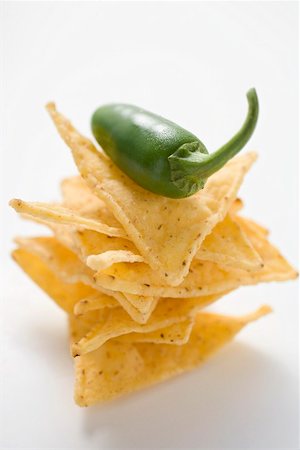 Nachos with green chilli Stock Photo - Premium Royalty-Free, Code: 659-02212568