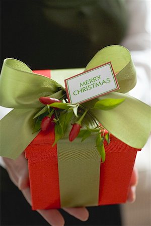 simsearch:659-03526806,k - Femme tenant le cadeau de Noël Photographie de stock - Premium Libres de Droits, Code: 659-02212915