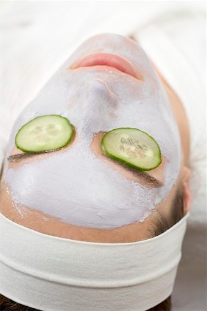 face pack - Woman with face mask Stock Photo - Premium Royalty-Free, Code: 659-02212947