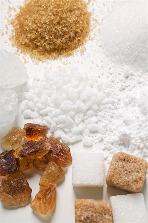 Various types of sugar (detail) Foto de stock - Royalty Free Premium, Número: 659-02213929