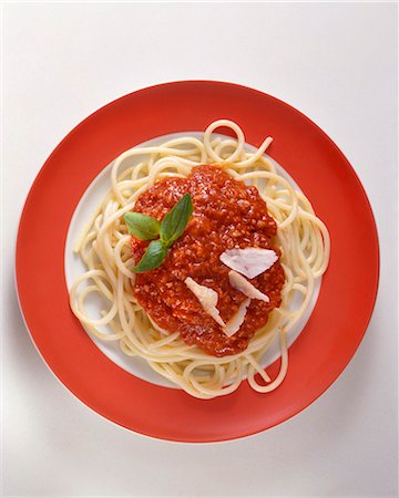pasta dish - Spaghetti bolognese with Parmesan Stock Photo - Premium Royalty-Free, Code: 659-03524232