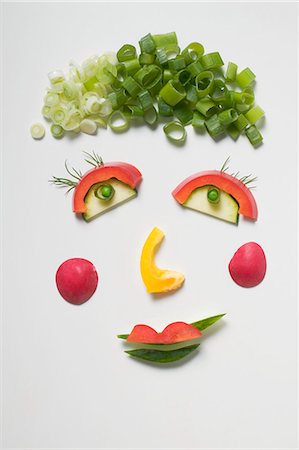 Amusing vegetable face Stock Photo - Premium Royalty-Free, Code: 659-03524655