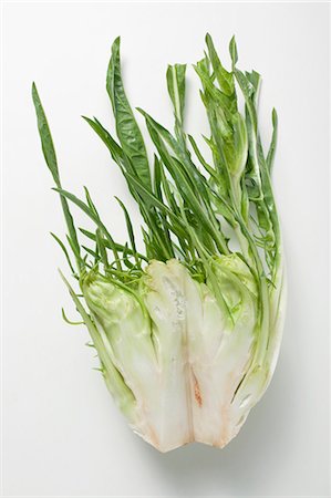 salad greens on white background - Chicory (stem with leaves) Stock Photo - Premium Royalty-Free, Code: 659-03526110