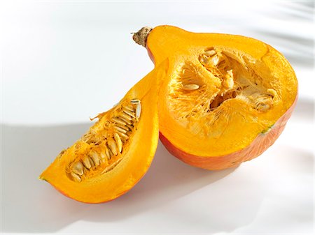 simsearch:659-03528908,k - Hokkaido pumpkin, a half and a quarter Stock Photo - Premium Royalty-Free, Code: 659-03527148