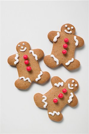 Three gingerbread men Foto de stock - Sin royalties Premium, Código: 659-03527257