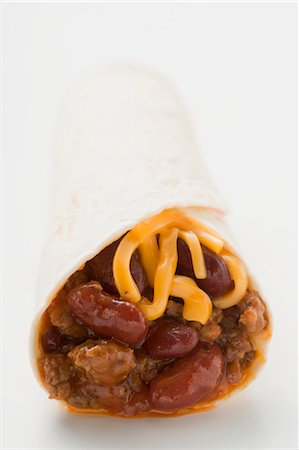 Burrito with chili con carne and cheese Fotografie stock - Premium Royalty-Free, Codice: 659-03527916