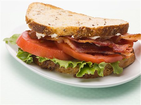 Bacon, lettuce and tomato sandwich Stock Photo - Premium Royalty-Free, Code: 659-03528418