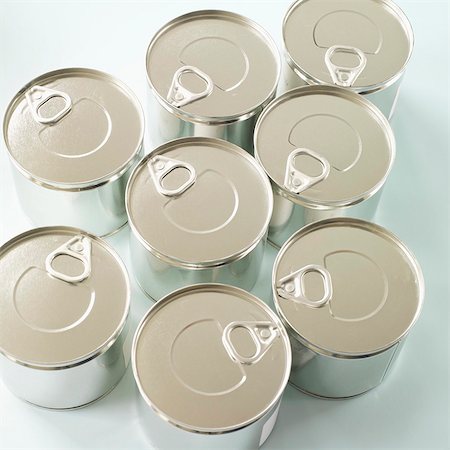 Several food tins (unopened) Foto de stock - Sin royalties Premium, Código: 659-03528670