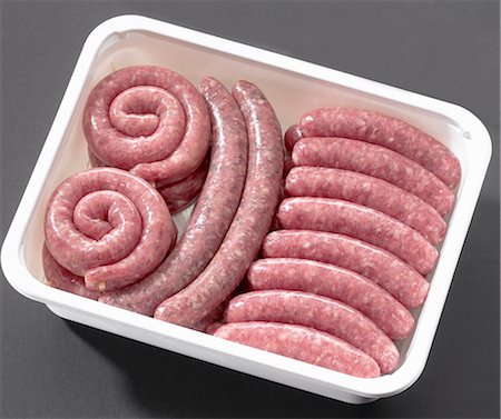 Sausages in plastic container Stock Photo - Premium Royalty-Free, Code: 659-03528708