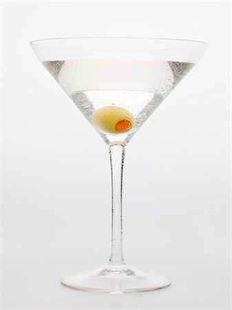 Martini with green olive Foto de stock - Sin royalties Premium, Código: 659-03528934