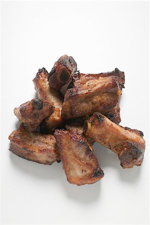 Roasted pork ribs Foto de stock - Sin royalties Premium, Código: 659-03529134