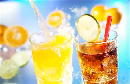 simsearch:659-02211415,k - Refreshing drinks with ice cubes Stock Photo - Premium Royalty-Free, Code: 659-03521870