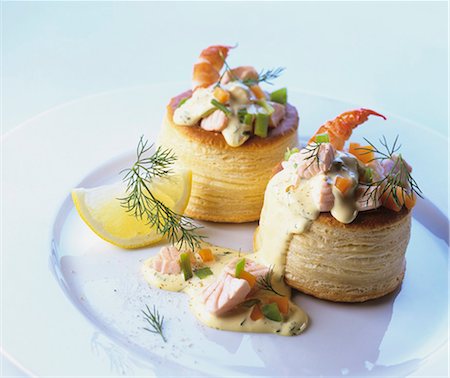 fish stew - Vol-au-vents filled with fish ragout Stock Photo - Premium Royalty-Free, Code: 659-03522281
