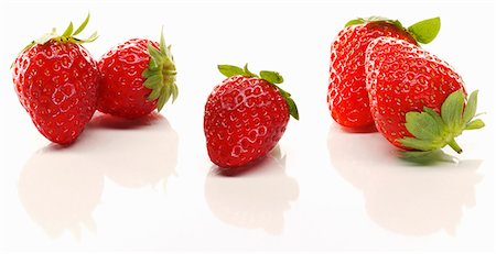 strawberry silo - Five fresh strawberries Stock Photo - Premium Royalty-Free, Code: 659-03534108