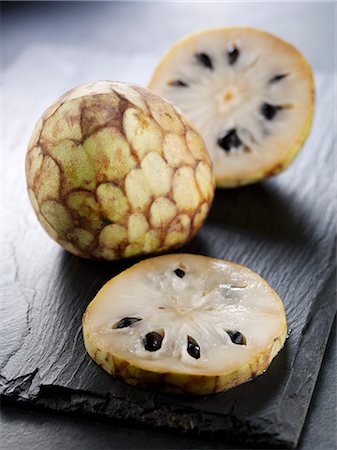 stone slab - Cherimoya (Annona cherimola) Stock Photo - Premium Royalty-Free, Code: 659-03534875