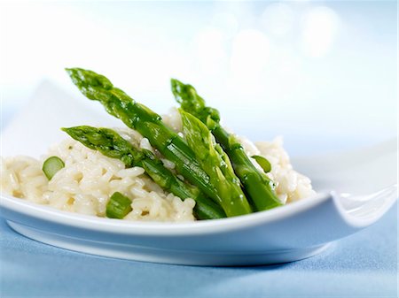 rice dish - Risotto with green asparagus Stock Photo - Premium Royalty-Free, Code: 659-03534928