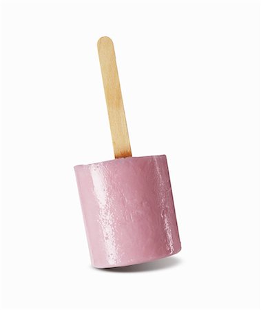 stiel - Homemade Strawberry Popsicle on White Background Foto de stock - Sin royalties Premium, Código: 659-03535086