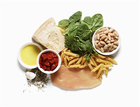 Ingredients for Chicken Pasta Dinner Stock Photo - Premium Royalty-Free, Code: 659-03535102