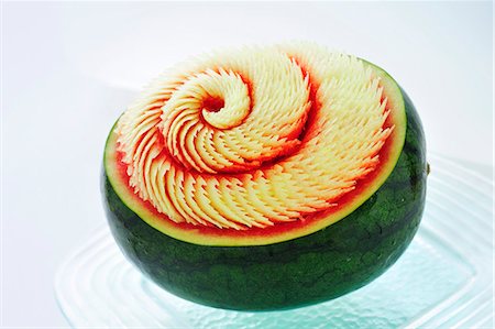 Carved watermelon Stock Photo - Premium Royalty-Free, Code: 659-03535724