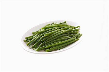 Blanched green beans on plate Foto de stock - Sin royalties Premium, Código: 659-03536057