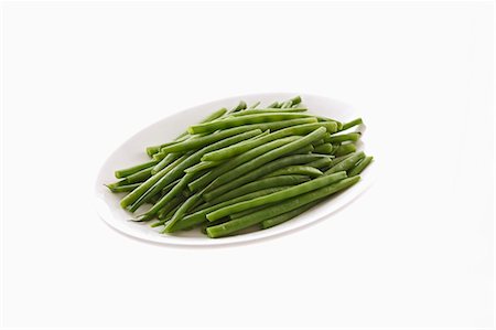 simsearch:659-07028708,k - Haricots verts blanchis sur plaque Photographie de stock - Premium Libres de Droits, Code: 659-03536057