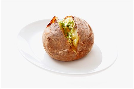 Baked potato Foto de stock - Sin royalties Premium, Código: 659-03536058